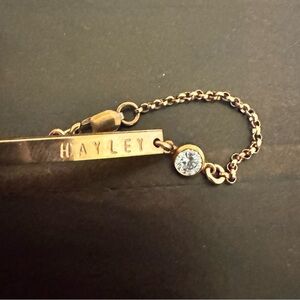 Rosegold Chain Bracelet with Crystal Accent